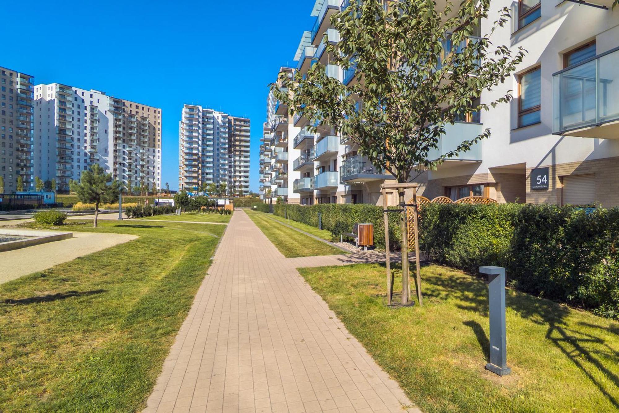 Starowiejska Apartment With Balcony Next To Arena Gdansk Stadium By Noclegi Renters エクステリア 写真